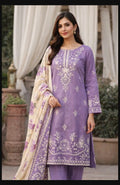3 Pc Women's Unstiched Embroidered Suit