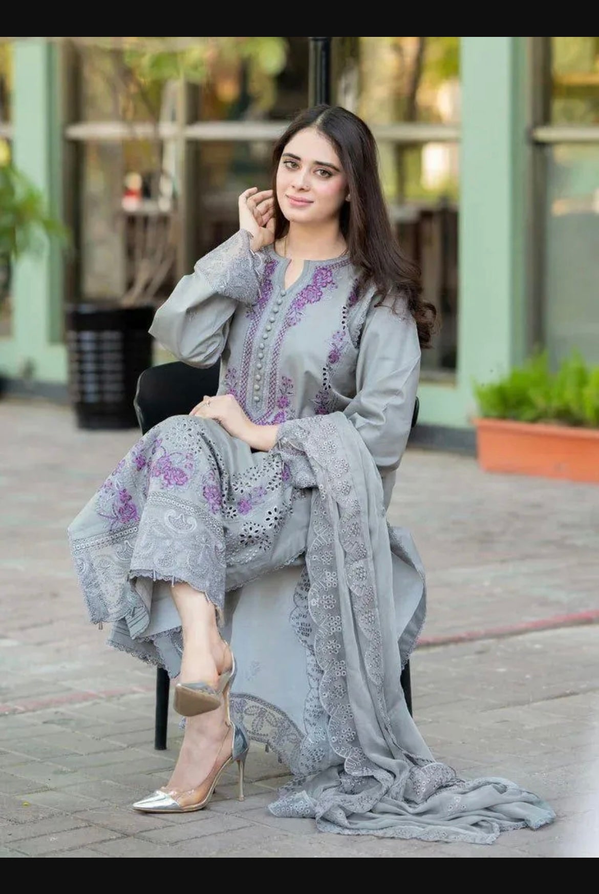 3 Pcs Women's Unstitched Embroidered Suit