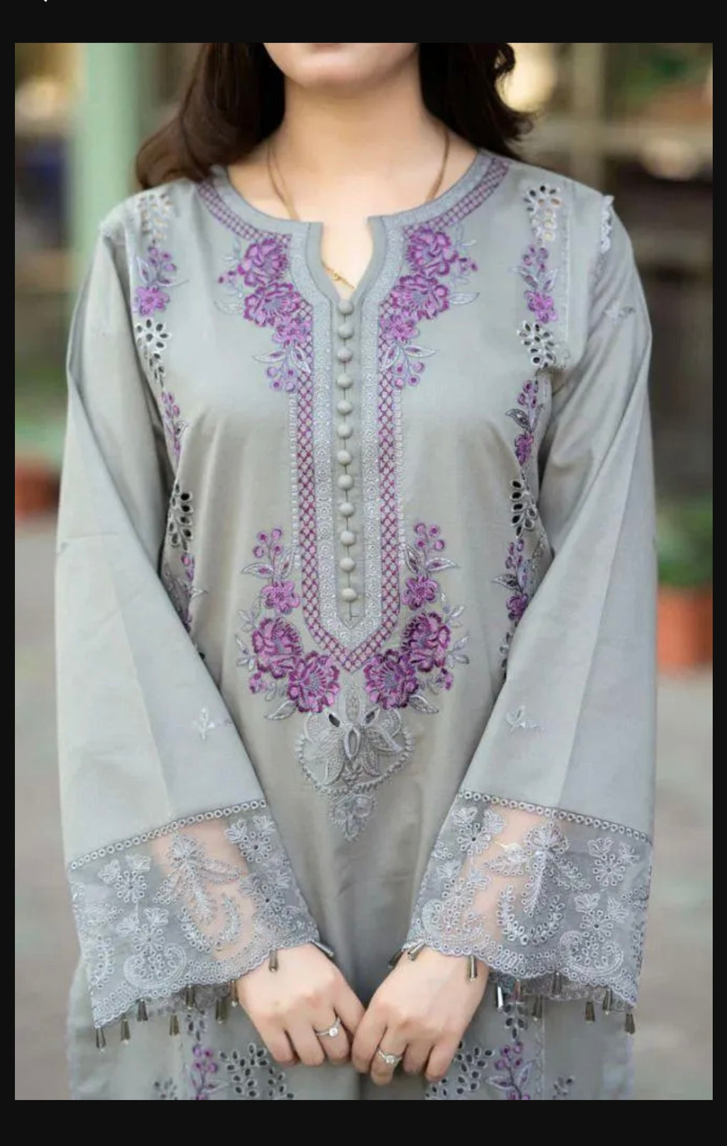 3 Pcs Women's Unstitched Embroidered Suit