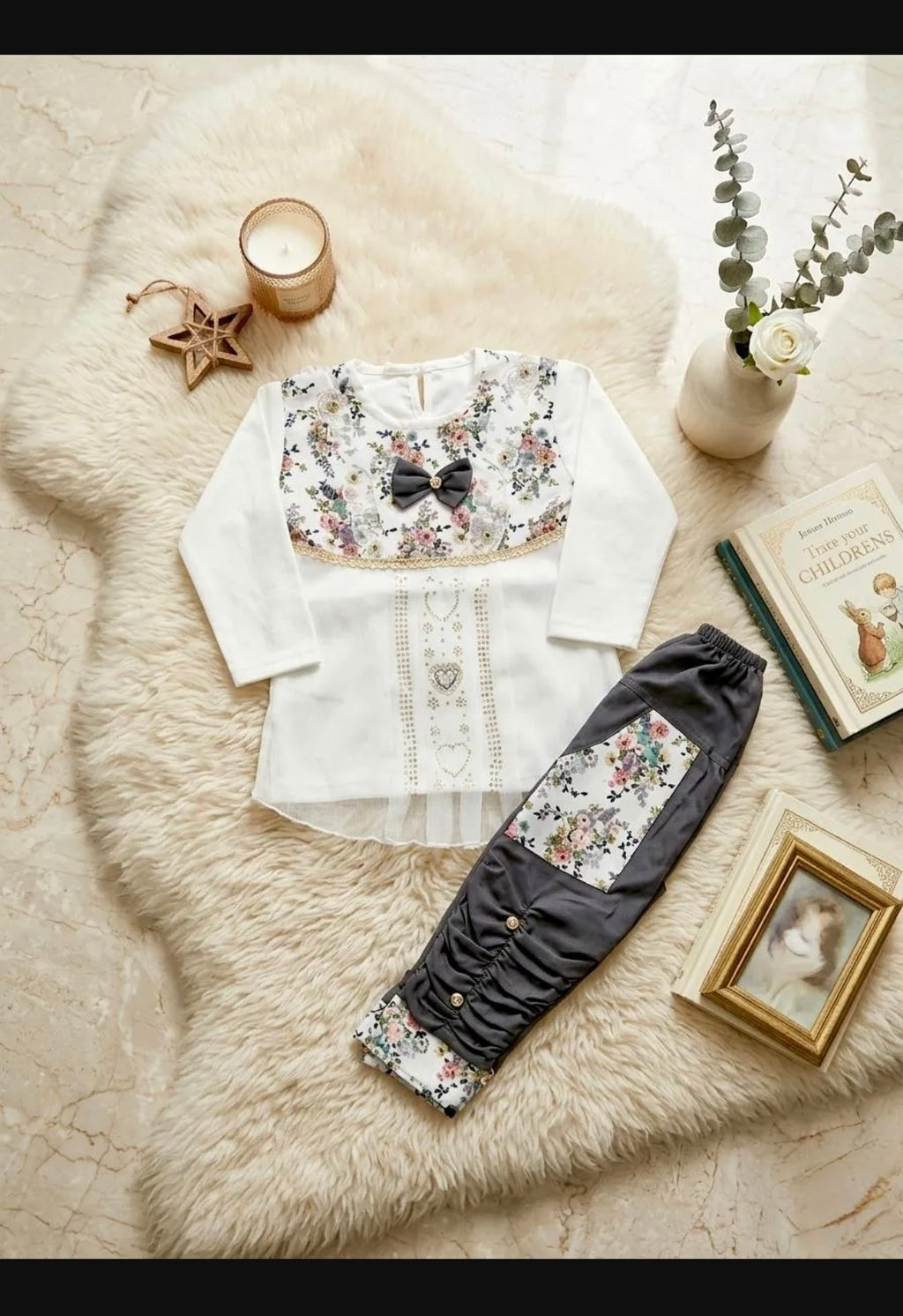 2 Pcs Summer Collection Printed Shirt Nd Trouser Set